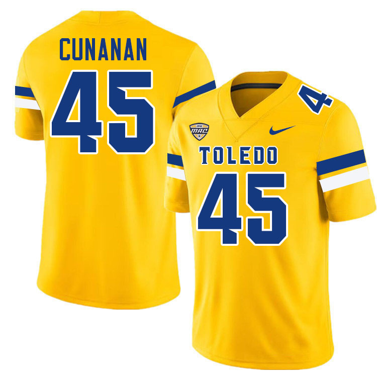 Dylan Cunanan Toledo Jersey,Toledo Rockets #45 Dylan Cunanan Jersey Youth College-Gold